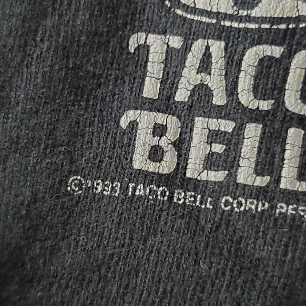 VINTAGE Taco Bell Men Shirt XXL Black 90s USA Bullwinkle Short Sleeve READ - Picture 10 of 16